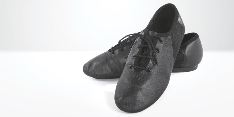 black leather jazz shoes