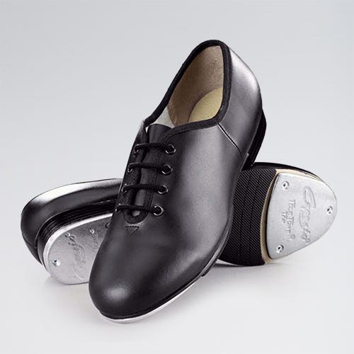 Pierides Mens Tap Shoes with 1.2 Heel Black Pierides-T0001M